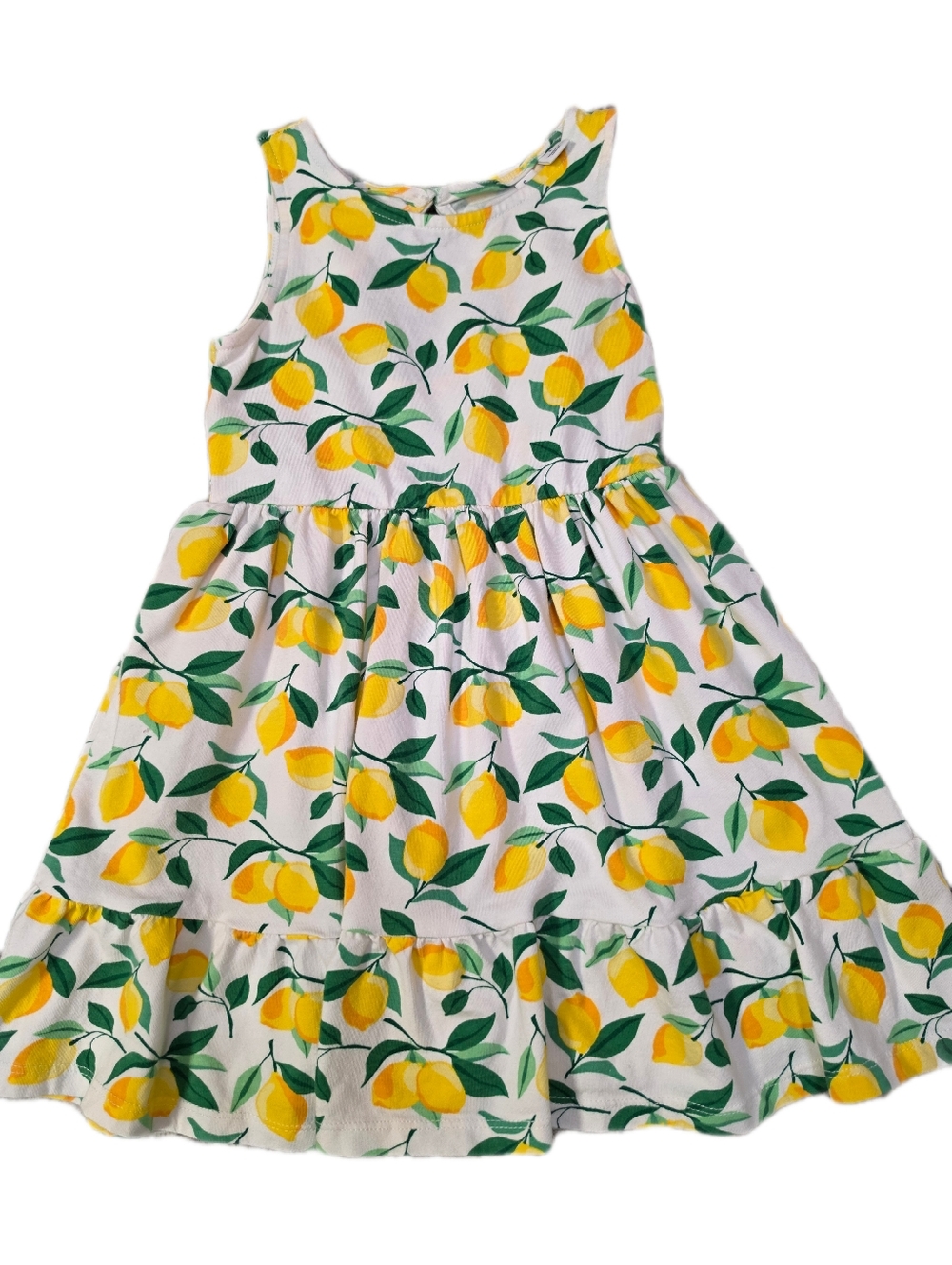 Janie and Jack White Sundress with Yellow Lemon Print